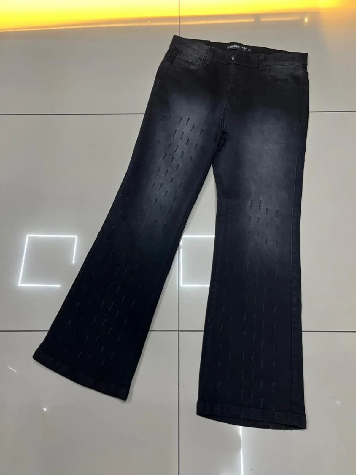 Flared Jean Láser - Carbón