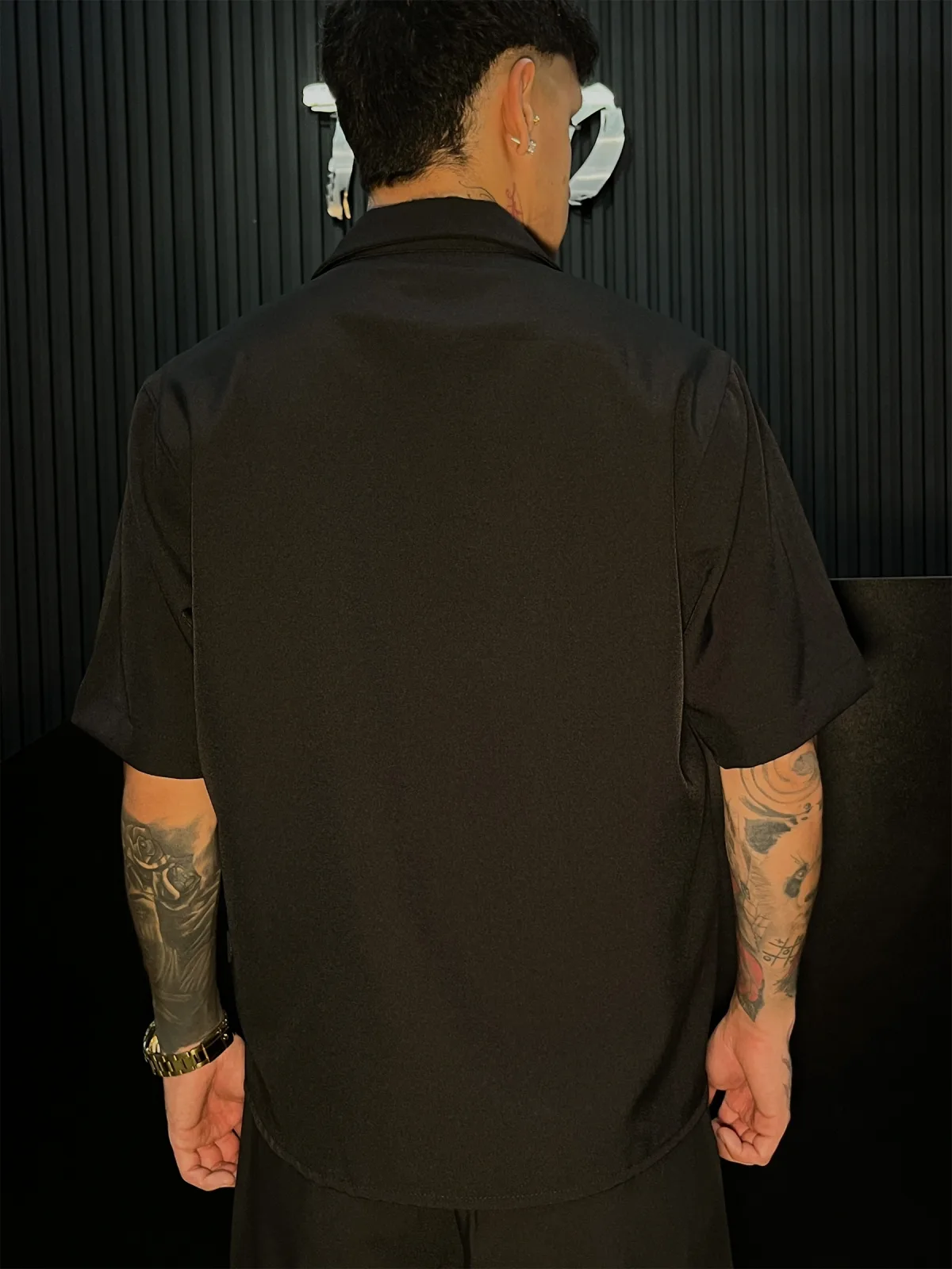Camisa Boxi fit Lino - Negro (foto 2 de 2)