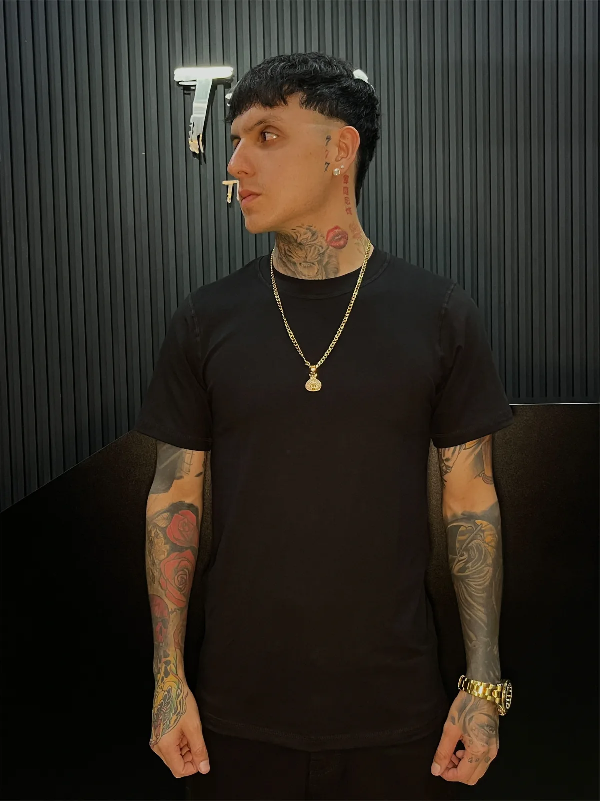 Polo Slim Fit - Negro